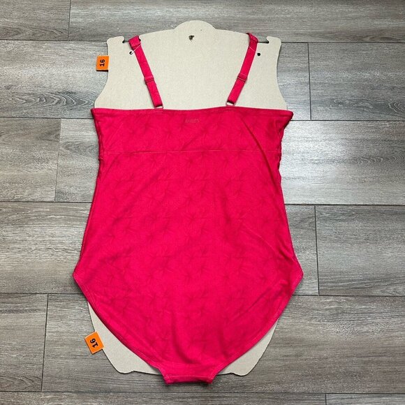 Roots One Piece Bathing Suit Size 16 Pink Swim - Picture 2 of 6